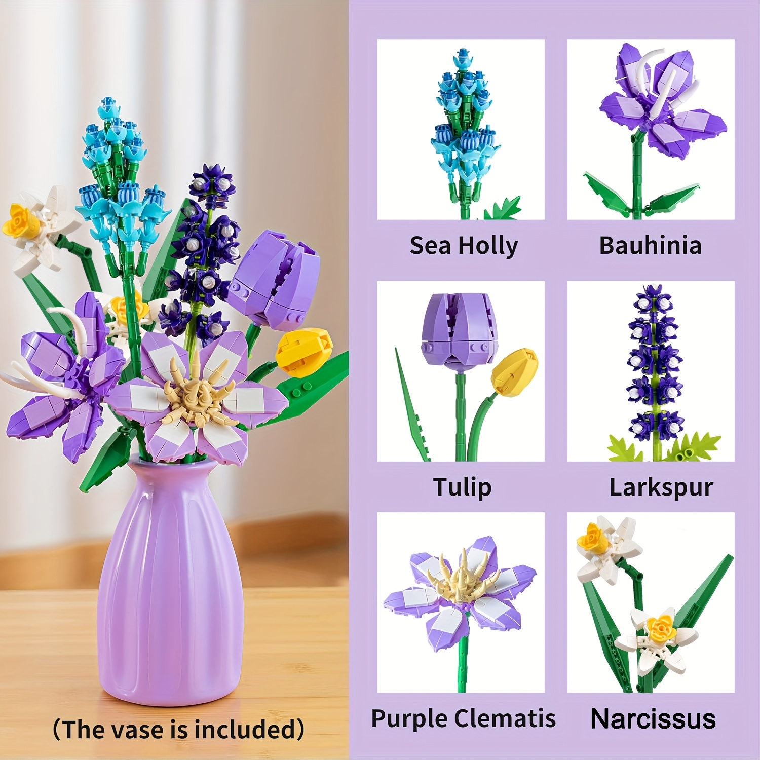 DIY Artificial Plant Kit with Building Blocks